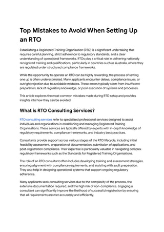 Insight Training Rto Top Mistakes to Avoid When Setting Up an RTO.pdf