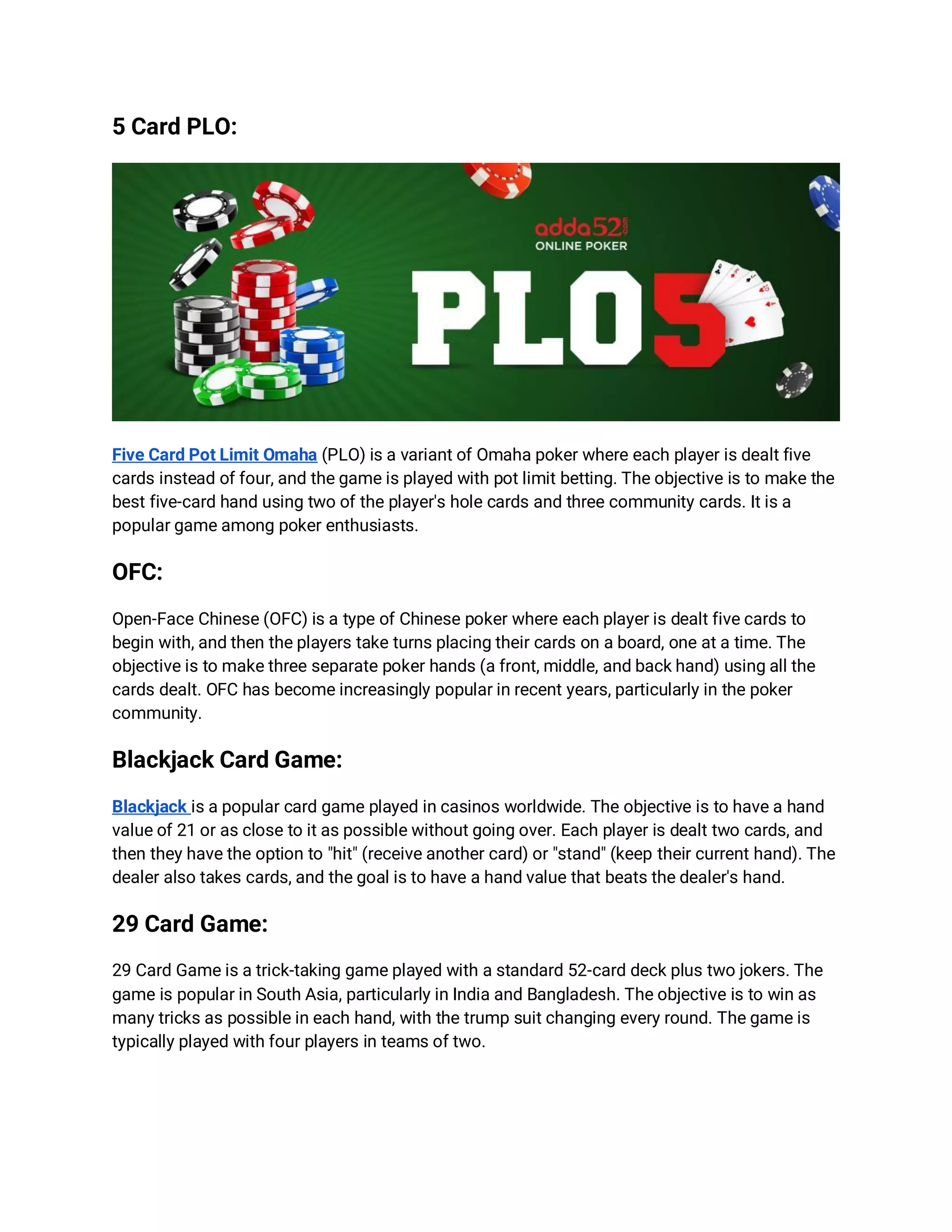 Top Money Earning Card Games in India | PDF