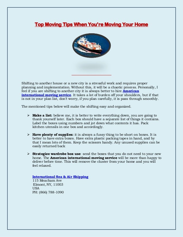 Top Moving Tips When You Re Moving Your Home