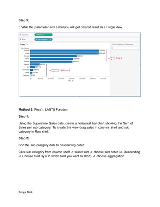 Top N and bottom N view on the same worksheet In Tableau