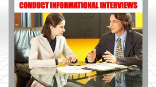 CONDUCT INFORMATIONAL INTERVIEWS 
 