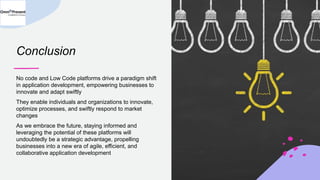 Top No Code and Low Code Platforms | OmnePresent | PPTX