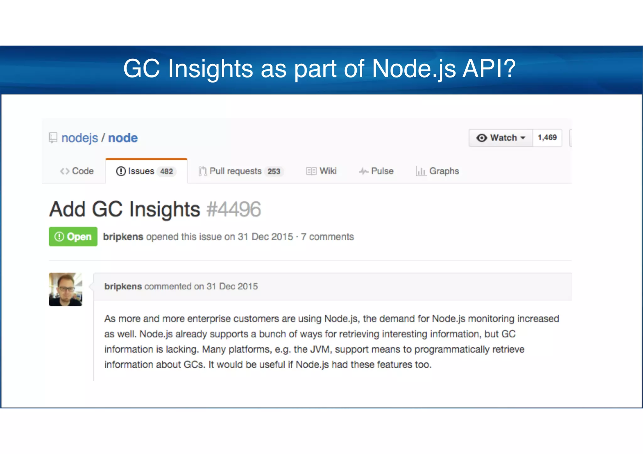 GC Insights as part of Node.js API?
 