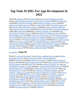 Top Node JS IDEs For App Development In 2022.pdf