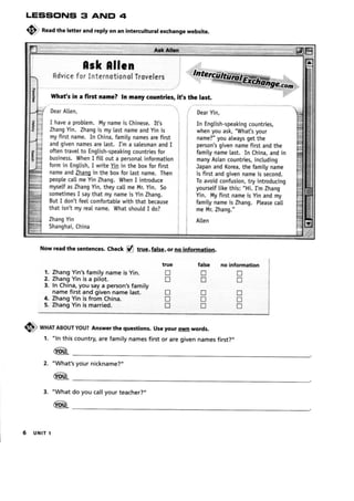 Top notch 1 workbook SECOND EDITION | PDF