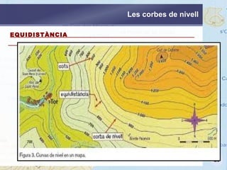 Escala ESCALA NUMÈRICA  Aplicant la relació indicada per l'escala  podem convertir una distància mesurada al mapa  en distància real i viceversa ;  p.e: en un mapa escala 1:50.000 (mapa comarcal) volem esbrinar la distància en línia recta entre dos punts com el camp de futbol de Mulla i el de Sant Miquel:  Situem els punts en el mapa (A i B)  
