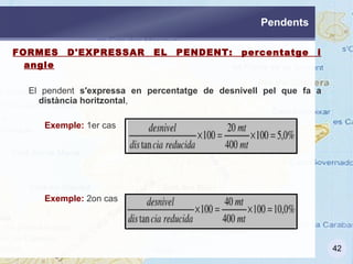 Les corbes de nivell EQUIDISTÀNCIA  És la  diferència d'altura entre cada corba de nivell. 