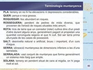 Marca la  direcció  del pendent. Aquesta línia  és única 