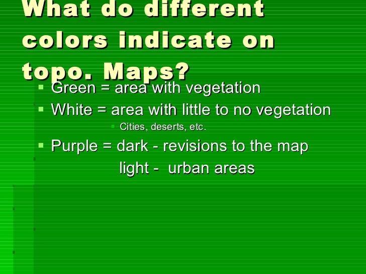 Topographic maps