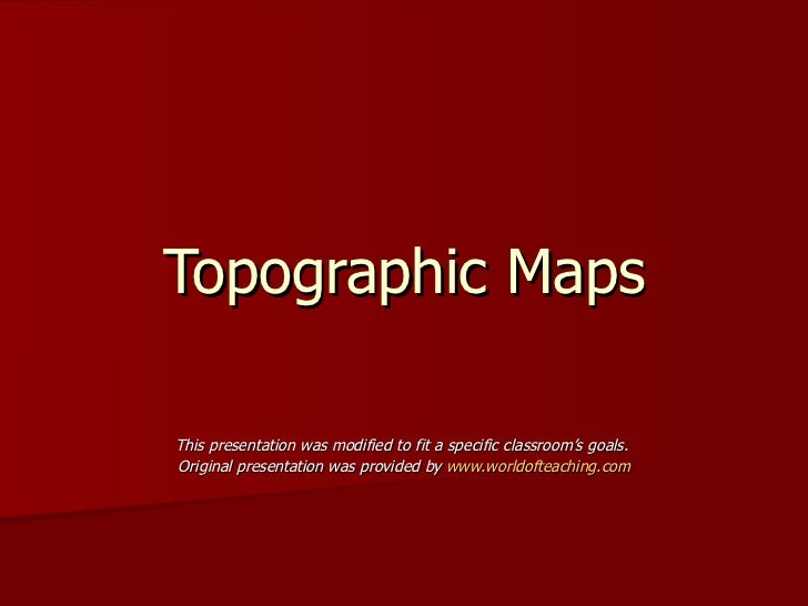 topographic maps for udl lesson