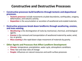 Topography, landform and geomorphology-Geomorhology Chapter | PPTX