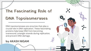 The Fascinating Role of
DNA Topoisomerases
DNA topoisomerases are enzymes that play a
crucial role in DNA replication. These fascinating
proteins help keep DNA from becoming
overwound, untangle strands during replication,
and prevent DNA damage.
by AKASH NIGAM
 