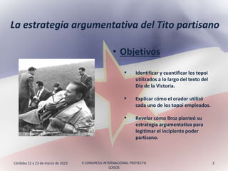 La estrategia argumentativa del Tito partisano. Los topoi en el discurso del Día de la Victoria