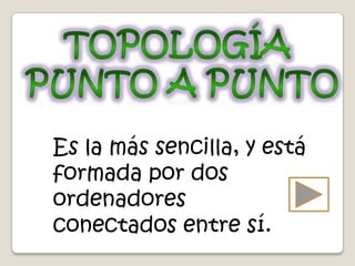 Es la más sencilla, y está
formada por dos
ordenadores
conectados entre sí.
 