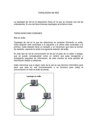 Topologías de red switch-hub-router