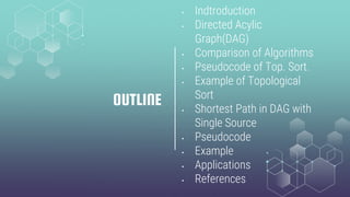 Topological Sort and Shortest Path in Directed Acyclic Graph with ...