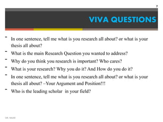 Common PhD viva Question | PPTX