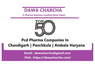 Top pcd companies in chandigarh