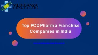 www.mediganzahealthcare.in
Top PCD Pharm a Franchise
Companies in India
 
