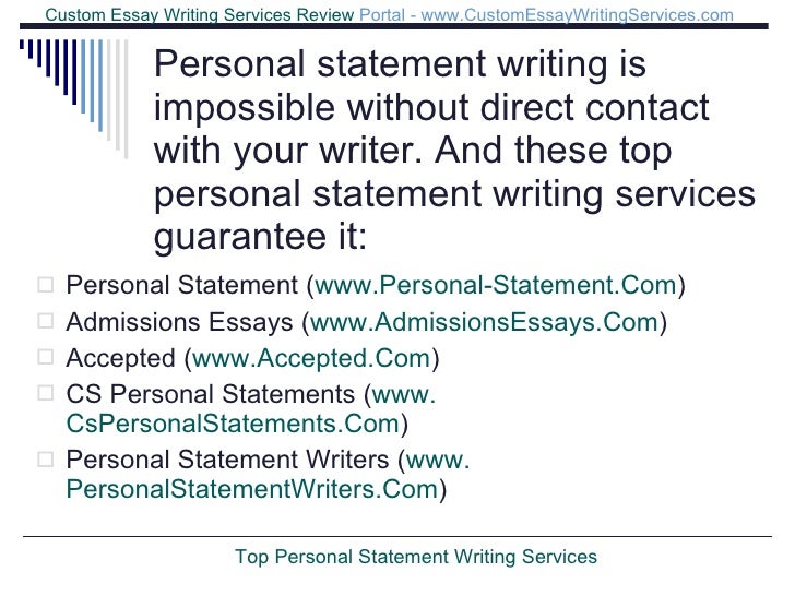 Personal statement writing services