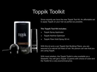 Toppik presentation with salon marketing
