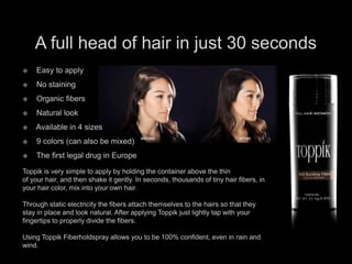 Toppik presentation with salon marketing