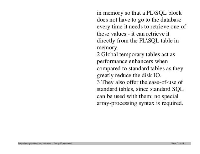 pl sql interview questions