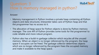 Top python interview question and answer | PPTX