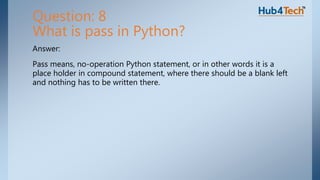 Top python interview question and answer | PPTX