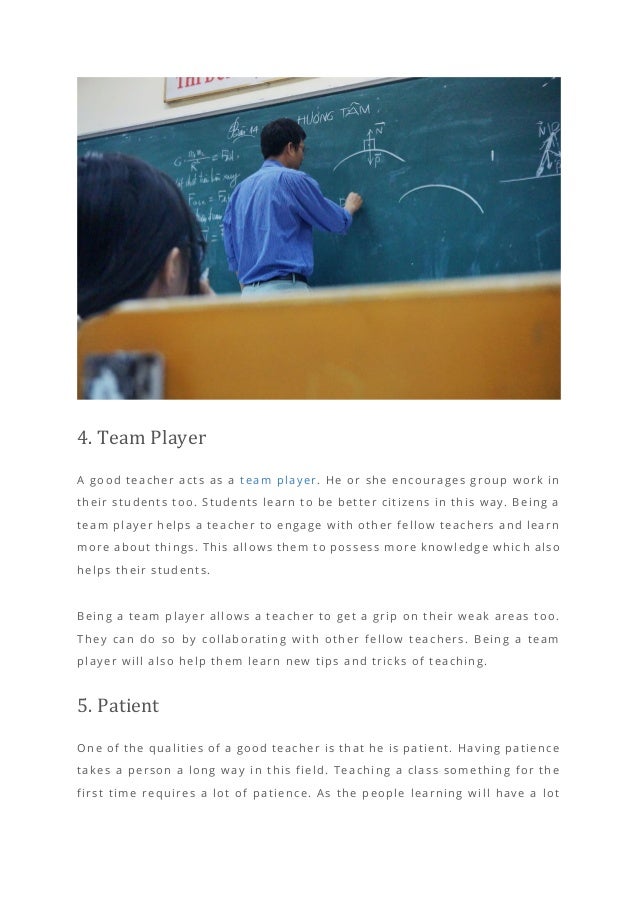 Top Qualities of a Good Teacher | PDF