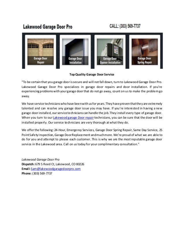 Top Quality Garage Door Service