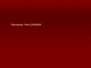 Hazırlayan: Hıdır ÇAKMAK 
