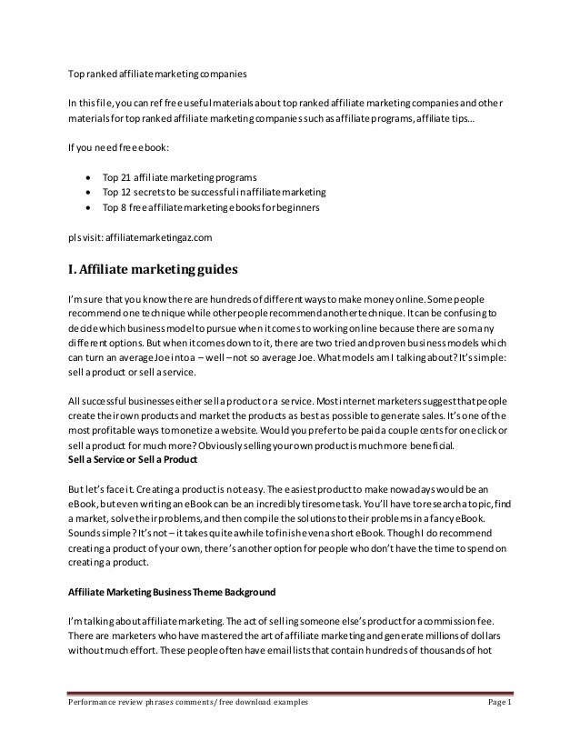Top ranked affiliate marketing companies