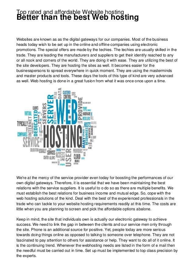 Top Rated And Affordable Website Hosting Images, Photos, Reviews