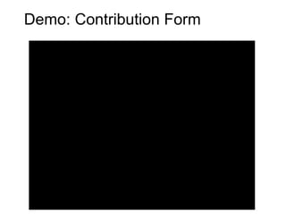 Demo: Contribution Form
 