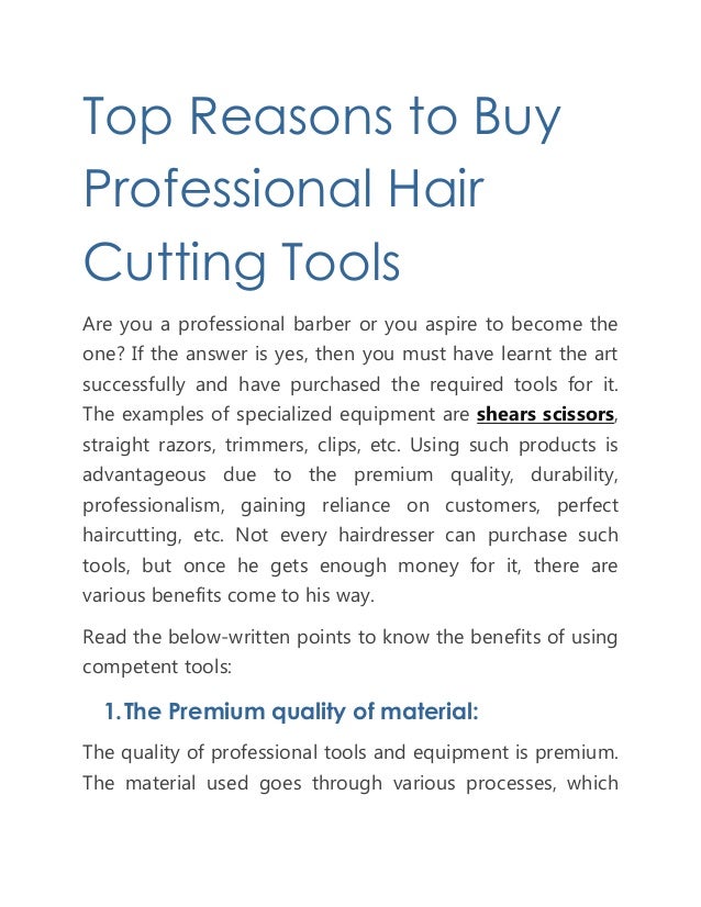 professional hair cutting tools