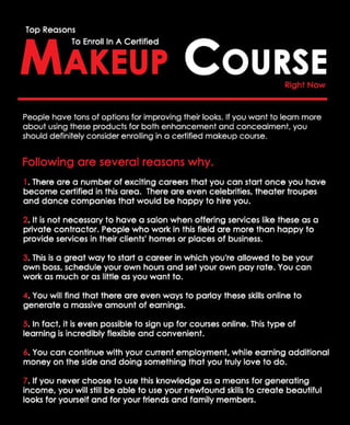 Top reasons to enroll in a certified Makeup Course right now