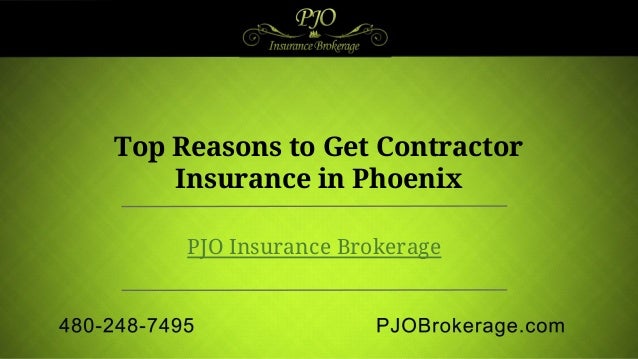 PJO Insurance Brokerage Top Reasons to Get Contractor