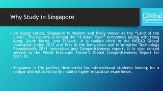 TOP REASONS TO STUDY IN SINGAPORE | PPT
