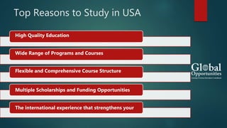 Top Reasons To Study In USA | PPTX