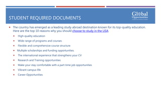 Top REASONS TO STUDY IN USA | PPTX