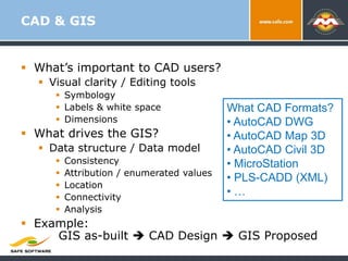 Top FME Recipes: CAD to GIS | PPTX