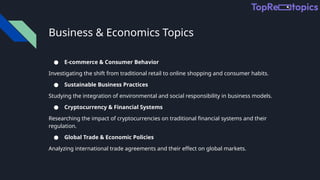 Top Research Topics For Students In 2025 | PPTX