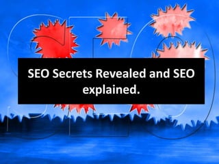 SEO Secrets Revealed and SEO
         explained.
 
