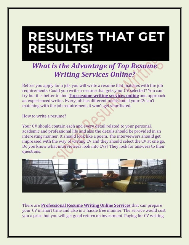what is the advantage of top resume writing services online online cv writing