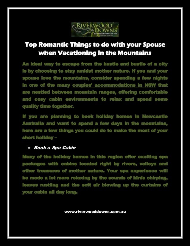 Top Romantic Things To Do With Your Spouse When Vacationing In The Mo