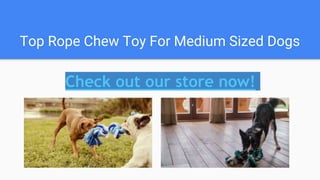 Top Rope Chew Toy For Medium Sized Dogs
Check out our store now!
 