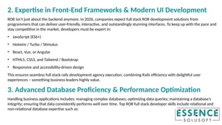 Top ROR Full Stack Developer Skills You Need to Master in 2026 | PPTX