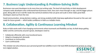 Top ROR Full Stack Developer Skills You Need to Master in 2026 | PPTX