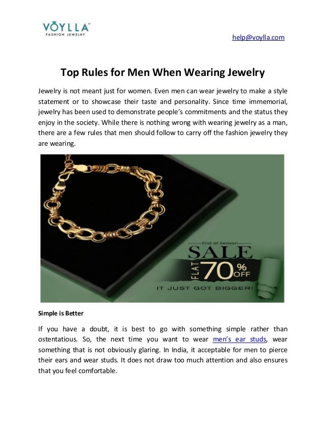 Top Rules for Men When Wearing Jewelry